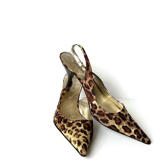 🟢 Guess By Marciano Leopard Print Pointed Toe Sling Back - US 7.5 - CLEARANCE - Picture 14 of 14